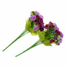 2PCS 40 Artificial Roses Flowers Bouquet Purple young bride O8V7