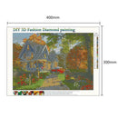5D DIY Full Drill Diamond Painting Garden Cross Stitch Embroidery Mosaic