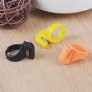 3X plastic sewing thimble ring with blade finger thimble thread cutter DIY to BX