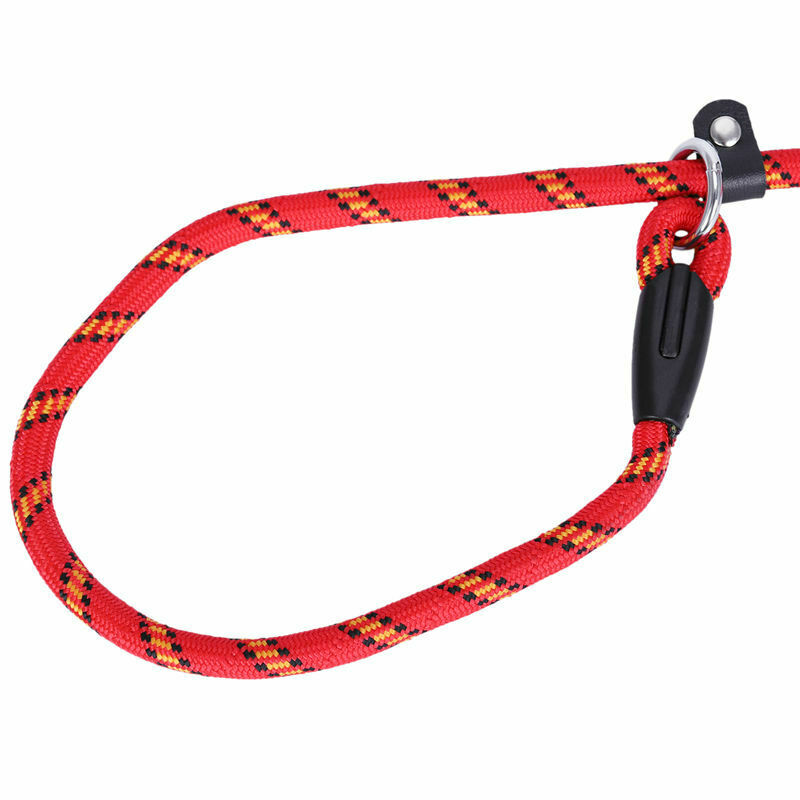 1pc Durable Pet Dog Nylon Adjustable Loop Training Leash Slip Lead Traction Q6M9