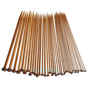 36Pcs 18Sizes Carbonized Bamboo Knitting Needles Single Smooth Crochet Knit Tool