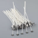 100 pcs Candle Wicks 8" COTTON Core Candle Making Supplies Pretabbed + Stickers