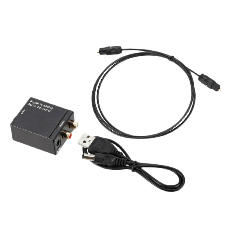 Optical Coaxial Digital  To Analog Audio Converter Adapter RCA L / R