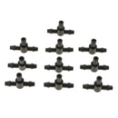 Irrigation Connector 10pcs Pipe System 4/7mm Barb Drip Tee Hose