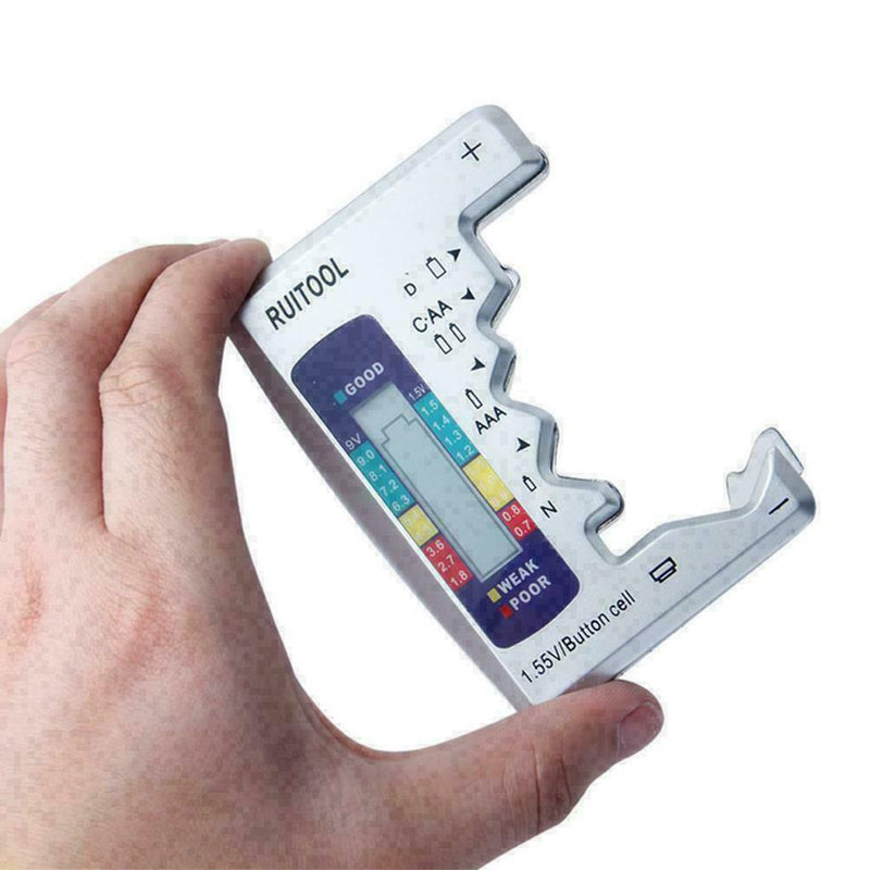 Universal Digital LCD Battery Tester Checker C D N AA 1.5V Cell 9V AAA D7U6 O4D3