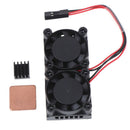 Heat Sink Double Cooling Fan Radiator Kits for Raspberry Pi 2B/3B/ ME
