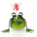 4-Pack Creative Cartoon Iron Frog Bed Office Desk Home Garden Decoration, Funny