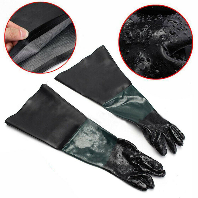 7" x 24" Durable Sandblasting  Sand Blast Blaster Blasting Gloves