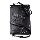 Women Sheepskin Soft Crossbody Bags Casual Rivet Shoulder Messenger Handbag
