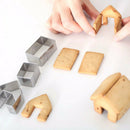3Pcs Christmas Gingerbread House Biscuit Cutter Set Stainless Steel Cookie Mou3C
