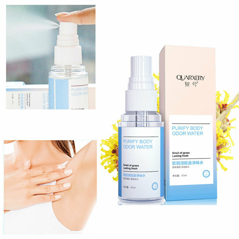 45ml Purify Body Odor Water Spray Long Lasting Refreshing Antiperspirant Remover
