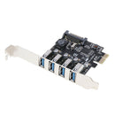 PCI-E to USB 3.0 4-Port PCI Express Card , Mini PCI-E USB 3.0 Hub Controller
