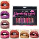 Missyoung 7Pcs/Set Makeup Waterproof Matte Lipstick Long Lasting Lip Gloss
