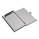 Modern Stainless Steel Leather Pocket Business Name Credit ID Card Holder K1B