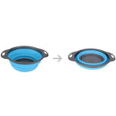 Collapsible Colander, Set Of 3 Round Silicone Sink Kitchen Strainer Set Fol