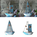 2Pcs Wooden Nautical Lighthouse Anchor Wall Hanging Ornament, Beach Wooden Boat