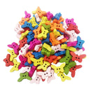 100Pcs Wooden Butterfly Buttons For Baby Sewing decoration Scrapbooking 18mm