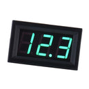 2 Wire 4.5-30V Green LED 3-Digit Display Voltmeter Volt Meter Panel Car