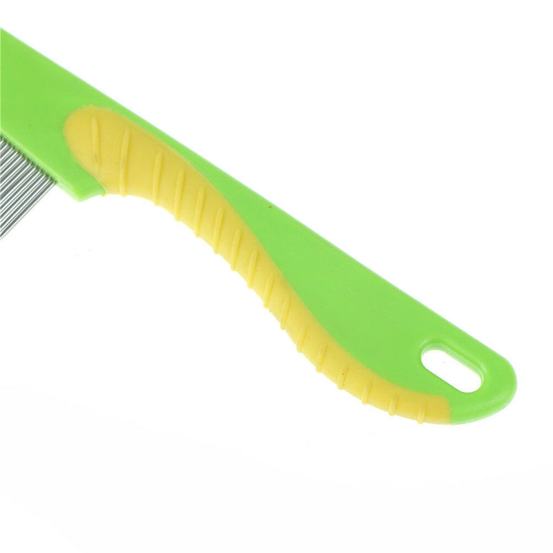 Pet Rake Comb Hair Grooming Trimmer Dog Cat Stainless Steel Pins Cleaning ToolJR