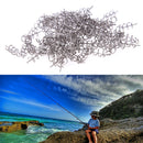 100x Soft Lure Baits Hook Pin Spring Lock Fishing Screw Stainless Stee Worm E9D1