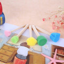 5pcs/set DIY Wooden Sponge Graffiti Painting Brushes for Kids Drawing Toys A