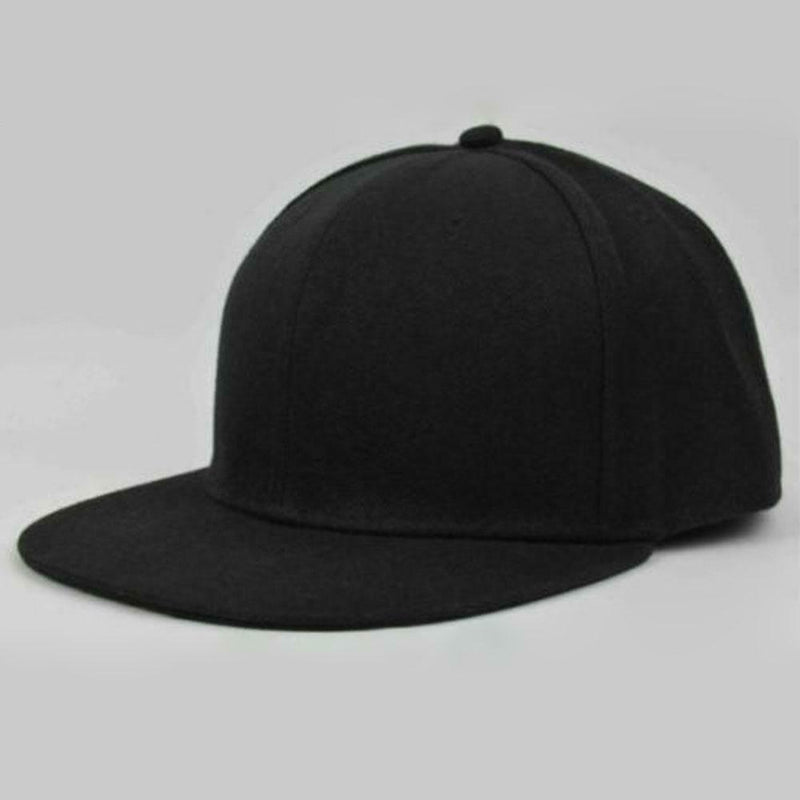 Unisex Men's Hip-Hop adjustable Snapback Hats Baseball Cap Black
