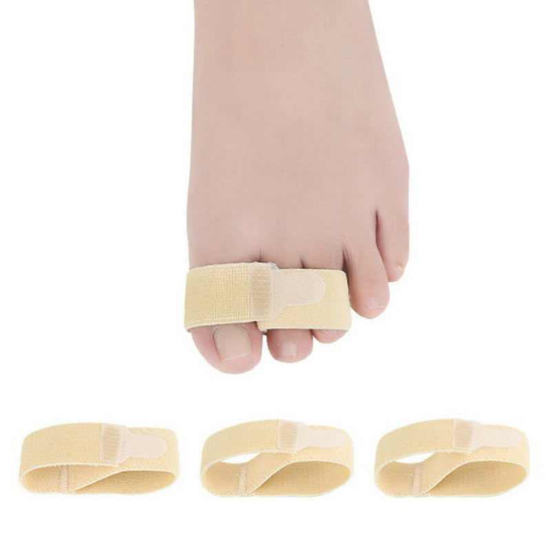 1*Toe splints straightener bandage cushioned corrector hammer toe separator M&E