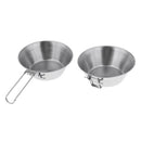 2 Pieces Stainless Steel Foldable Camping Bowls Outdoors 2 Bowls