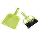 Plastic Computer Keyboard PC Cleaning Brush Dustpan Set Green Black