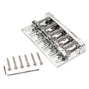 5 String Bass Bridge Electric Guitar Bridge Metal Part With Screw Wrench, Chrome