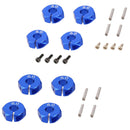 8x Wheel Hex Nut 12mm Drive Hub Upgrade Part for 1/10 RC Car RC4WD D90 Blue