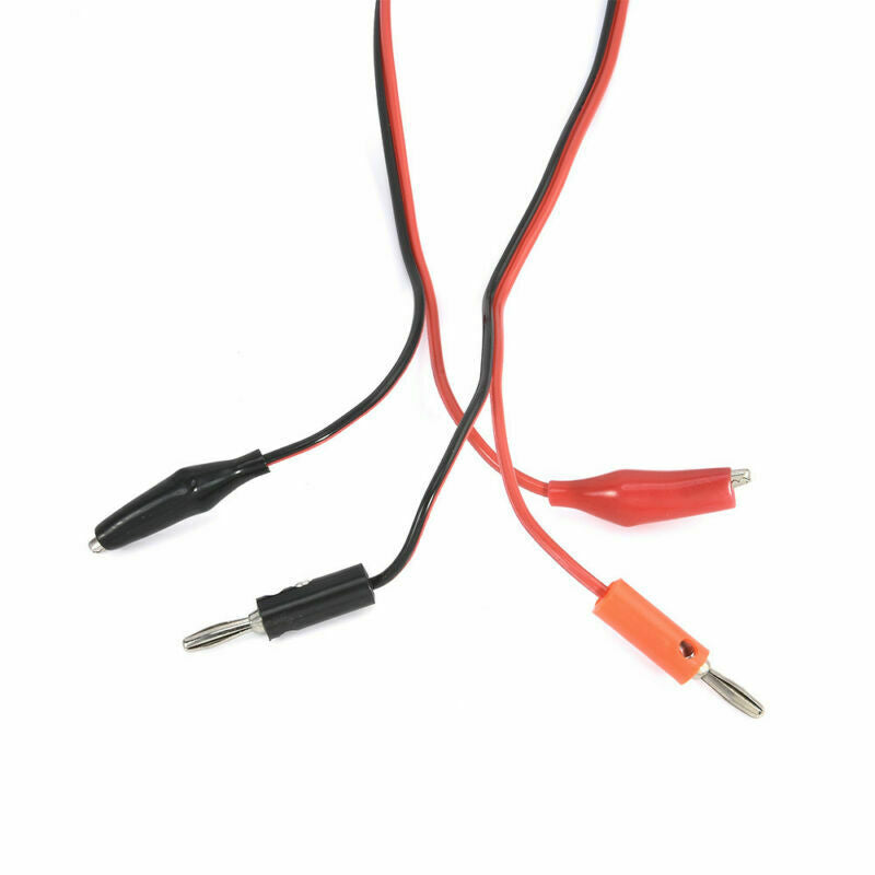 New Test Wire Probe Lead Silicone Banana Plug to Crocodile Alligator Clip 102cm
