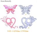 2pcs Heart Butterfly Stencils Scrapbook Embossing DIY Cutting Die Card Gift A