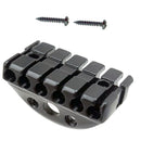 Electric Guitar Bridge 6 Strings Locking Nut Headless Suspension Black 42mm