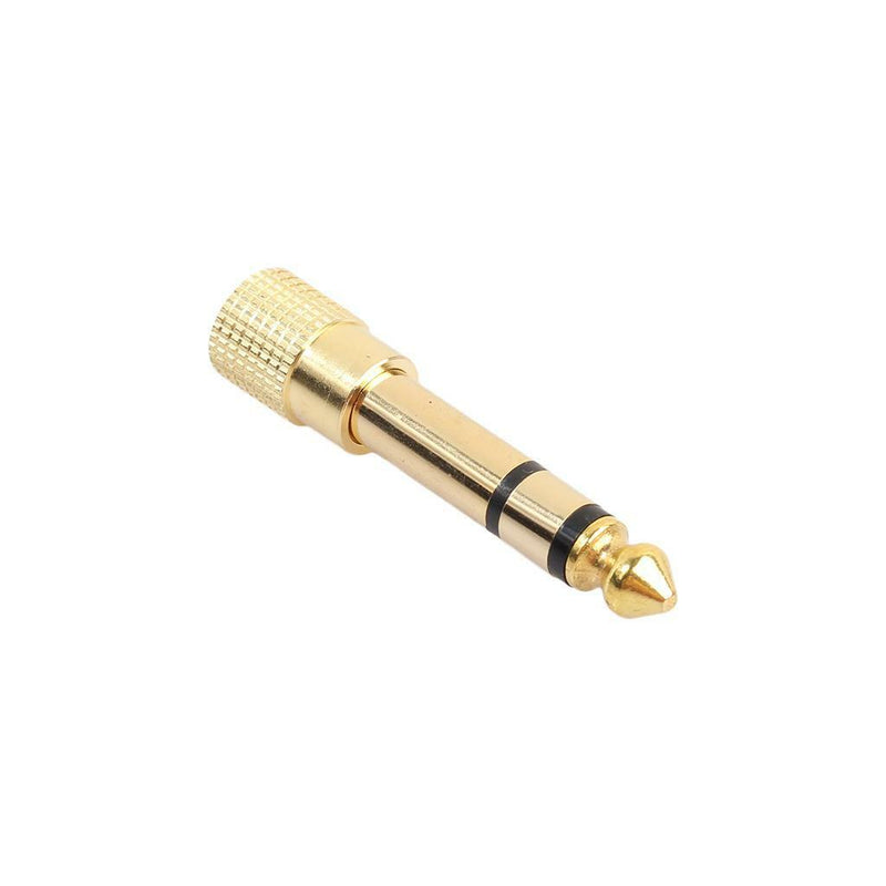 4X 6.35mm Plug to 3.5mm M/F Audio Adapter Converter Connector for Headphone