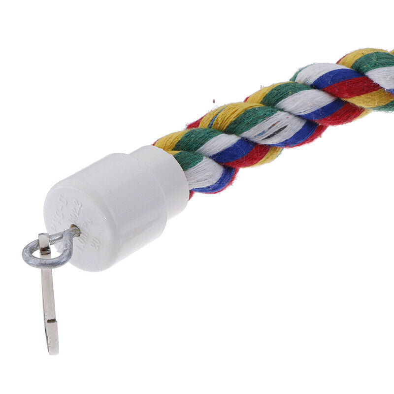 50cm/19.7in Bird Perch Spiral Cotton Rope Chewing Parrot Climbing Standing To-