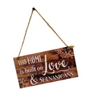 Rustic Wooden Plaque Home Decor Board  Indoor Outdoor Hanging Sign