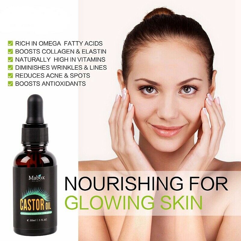 Mabox 30 ML Hair Essential Oil Natural Castor Oil Eyelashes Eyebrow Growth  W8G4