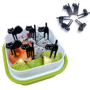 6pcs Lovely Black Cat Fruit Picks Food Forks Bento Lunch Box Accessory Decor