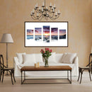Sunset 5D DIY Full Drill Diamond Painting 5-pictures Combination Craft Kits