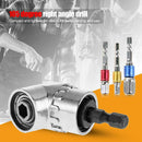 105 Degree Right Angle Drill Bit + 1/4 3/8 1/2 Hex Shank Socket Adapter Kit