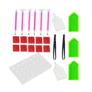 24pcs 5D Painting Diamond Stitch Pen + Glue+ Tray + Tweezers for Arts Crafts