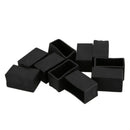 Rubber Square Furniture Desk Foot Cover Cap 20mmx40mm 10Pcs J7Z1