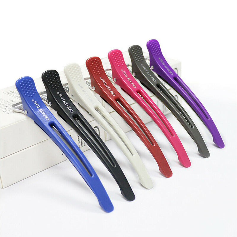 6x Pro Hair Sectioning Clips DIY Styling Hairpins Barrettes Color Random