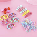 220Pcs Mixed Color Kids Girls Hair Clips Rope Ponytail Holder Hair Accessories