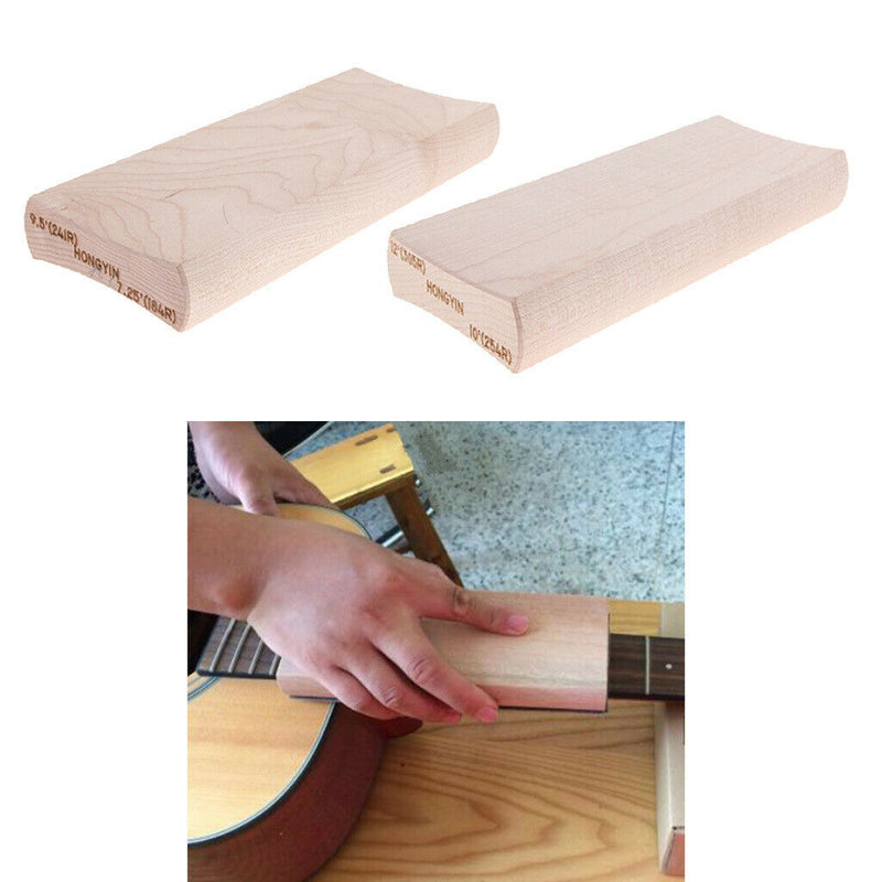 2Guitar Bass Radius Sanding Block Polishing for Fretboard Fret Leveling Luthiers