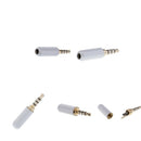 5x 3.5mm 4 Pole TRRS Male Plug headphone Jack Cable Connector White