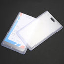 Vertical Business ID Badge Card Holder, 10 Pcs, Gray Clear M3K8