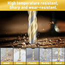 7-Piece Drill Bit Set With Storage Case For Drilling Metal, Tile, Concrete, J8A8