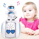 Cute Interactive Tumbler Robot Toys Sound Induction Electric Robot (Blue)